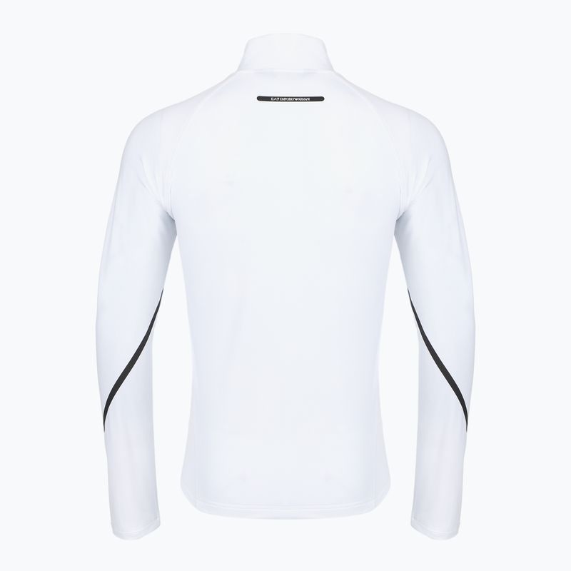 Felpa da uomo EA7 Emporio Armani Ski Cortina Powerstretch Fz bianco 2