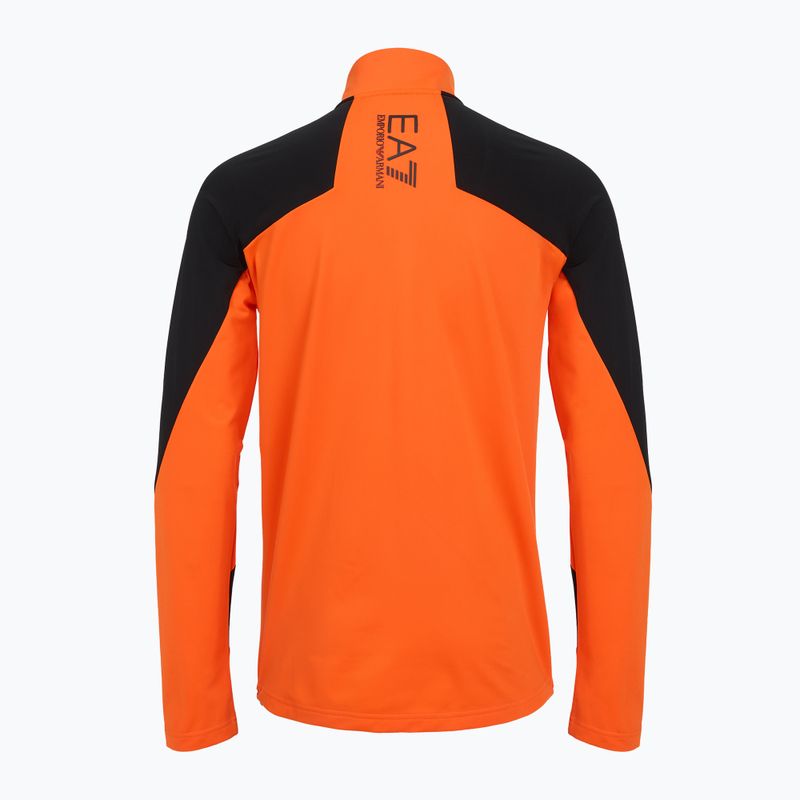Felpa uomo EA7 Emporio Armani Ski Kitzbuhel Power Stretch Colorblock T-Top Fz flame 2