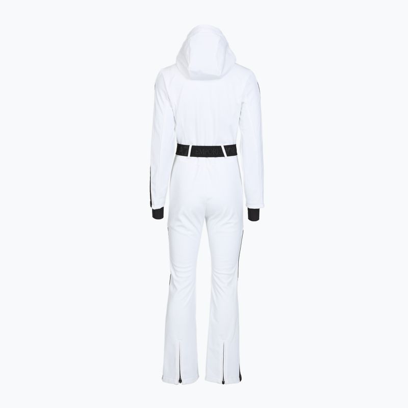 Tuta da sci donna EA7 Emporio Armani Ski Kitzbuhel Softshell bianco 2