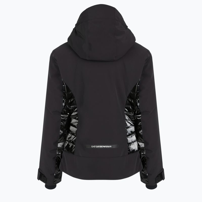 Giacca da sci donna EA7 Emporio Armani Ski Cortina Toray Fashion nero 2