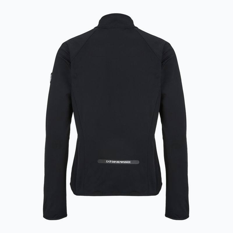 Felpa da sci donna EA7 Emporio Armani Ski Cortina Powerstretch Fz nero 2