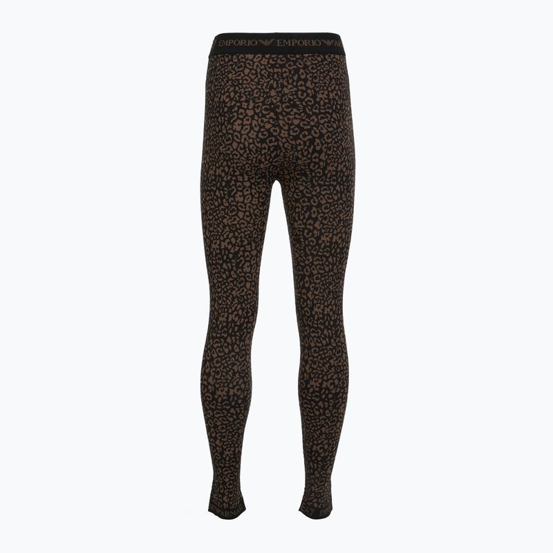 Set completo di biancheria intima termica da donna EA7 Emporio Armani Ski Jacquard Knitted fancy brown animal print 8