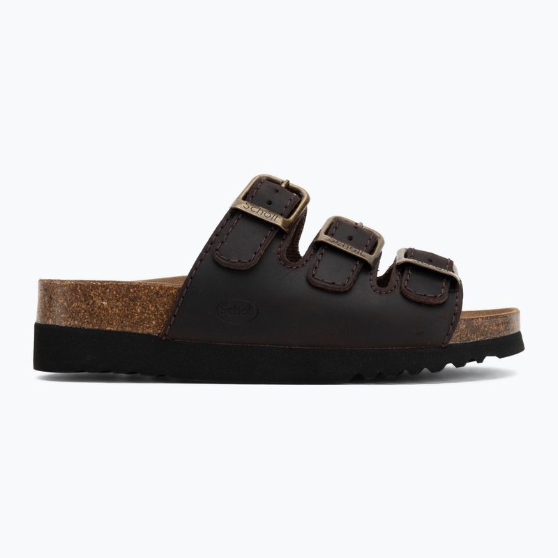 Ciabatte da donna Scholl Rio Wedge Ad Med dark brown 2