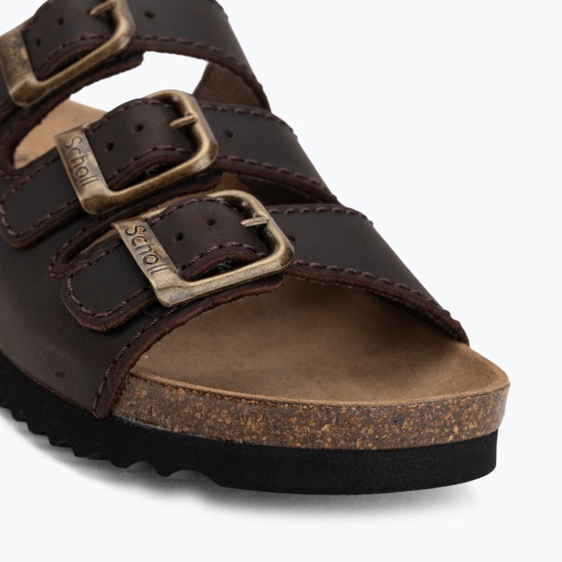 Ciabatte da donna Scholl Rio Wedge Ad Med dark brown 7
