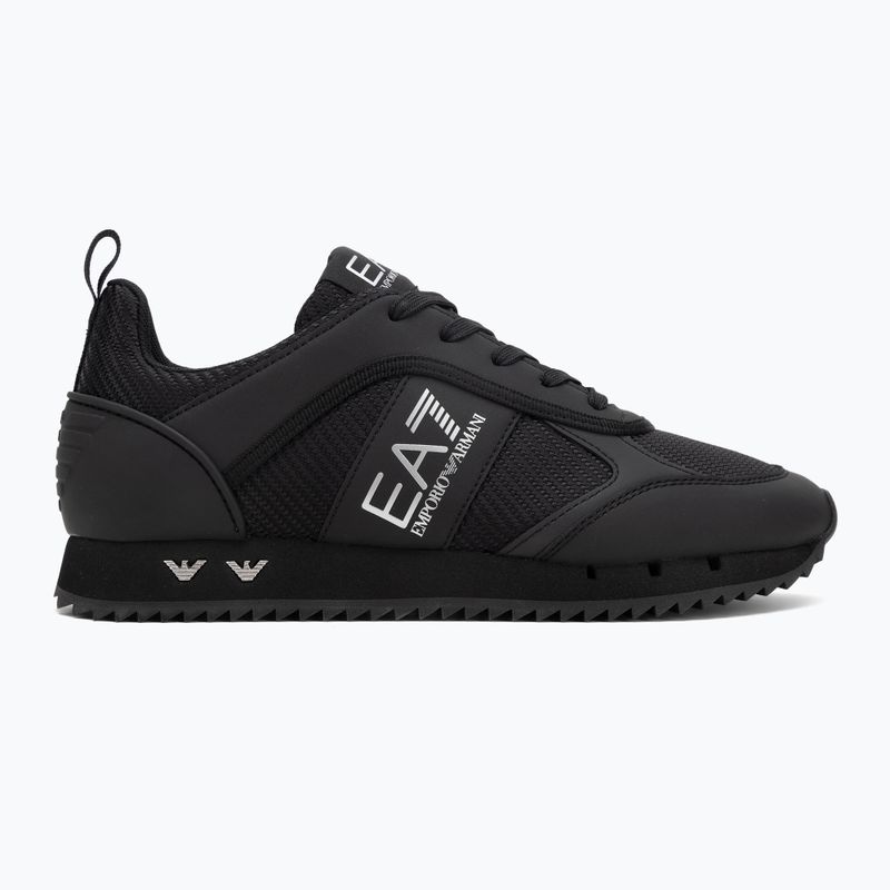 EA7 Emporio Armani Nero & Bianco Carbon triplo nero / argento logo scarpe 2