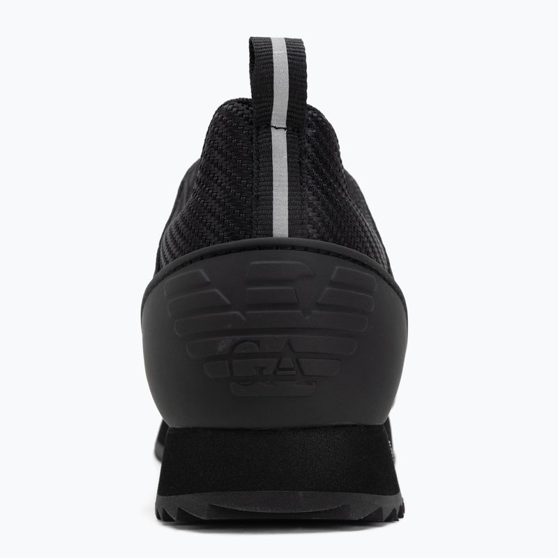 EA7 Emporio Armani Nero & Bianco Carbon triplo nero / argento logo scarpe 6
