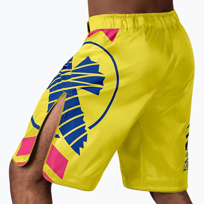 Pantaloncini da allenamento Hayabusa Icon Fight giallo/blu 3