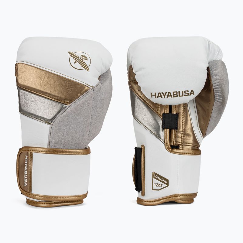 Guantoni da boxe Hayabusa T3 bianco/oro 2