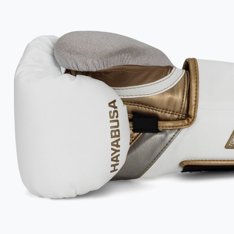 Guantoni da boxe Hayabusa T3 bianco/oro 6