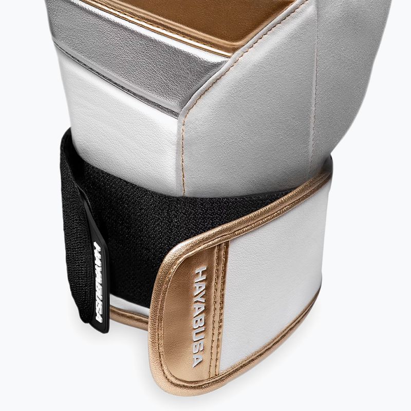 Guantoni da boxe Hayabusa T3 bianco/oro 2