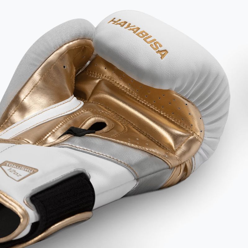 Guantoni da boxe Hayabusa T3 bianco/oro 4