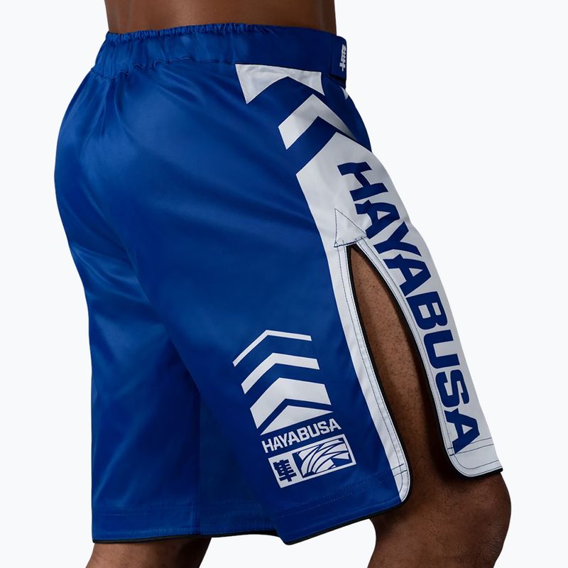 Pantaloncini da allenamento Hayabusa Icon Fight blu/bianco 4