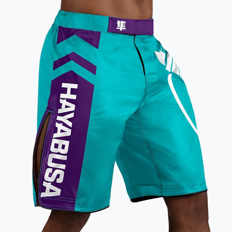 Pantaloncini da allenamento Hayabusa Icon Fight verde/bianco 2