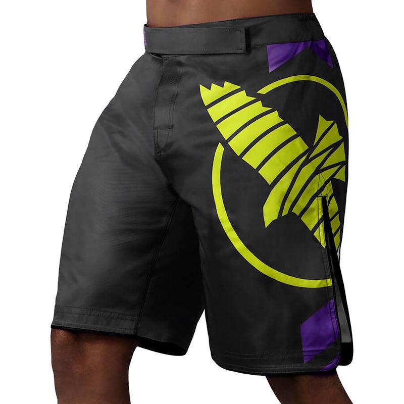 Pantaloncini da allenamento Hayabusa Icon Fight nero/giallo