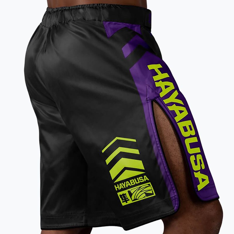 Pantaloncini da allenamento Hayabusa Icon Fight nero/giallo 3