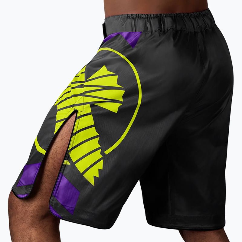 Pantaloncini da allenamento Hayabusa Icon Fight nero/giallo 4