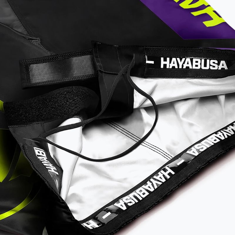 Pantaloncini da allenamento Hayabusa Icon Fight nero/giallo 6