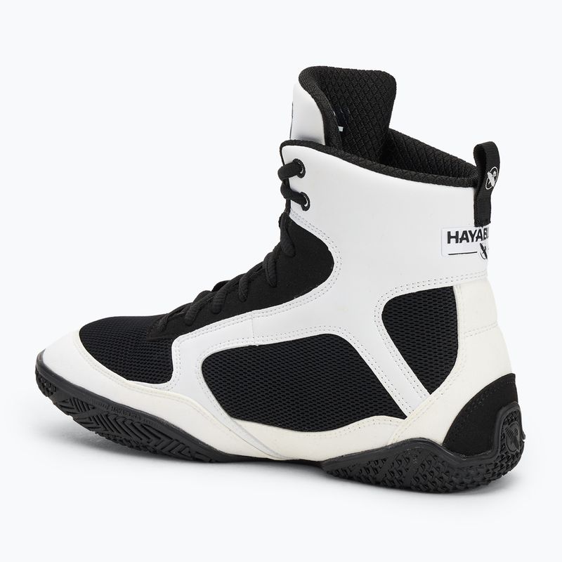 Hayabusa Pro Boxing scarpe da boxe uomo bianco nero 3