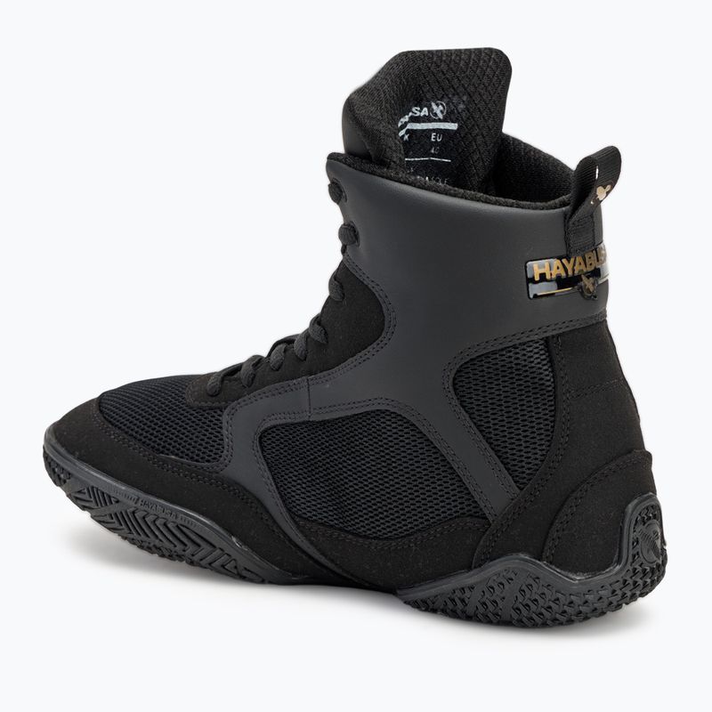 Scarpe da boxe Hayabusa Pro Boxing uomo nero 3