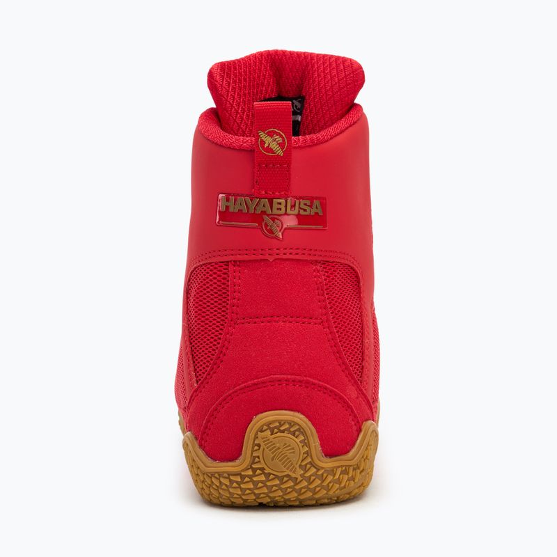 Hayabusa Pro Boxing scarpe da boxe uomo nero rosso 6