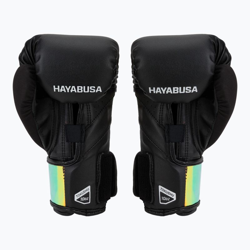 Guanti da boxe Hayabusa T3 nero/iridescente 2