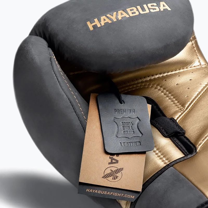 Guantoni da boxe Hayabusa T3 LX Vintage nero/oro 4