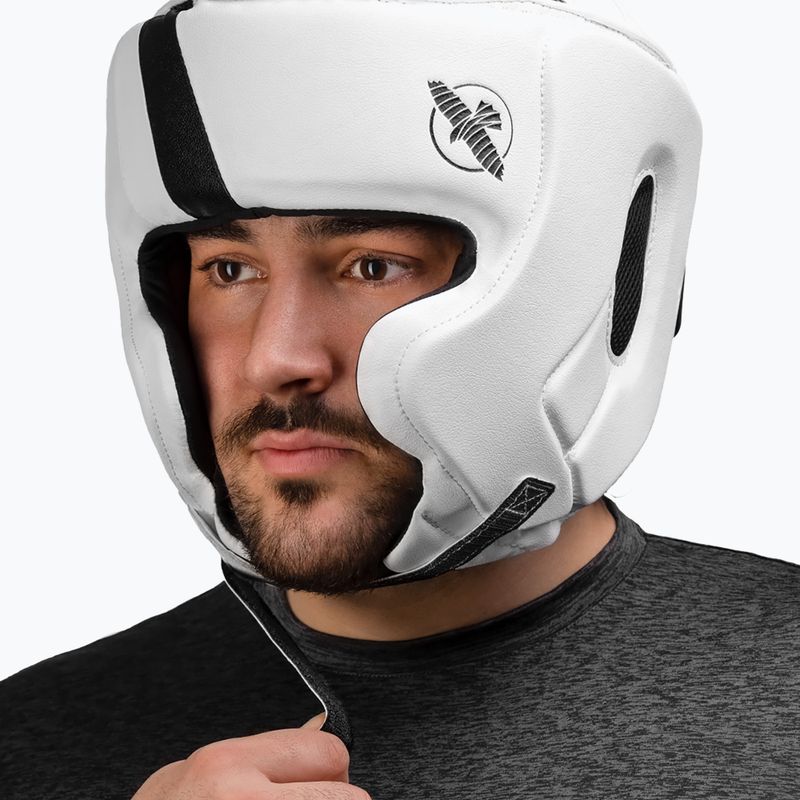 Casco da boxe Hayabusa T3 Headgear bianco/nero 5