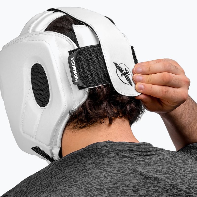 Casco da boxe Hayabusa T3 Headgear bianco/nero 7
