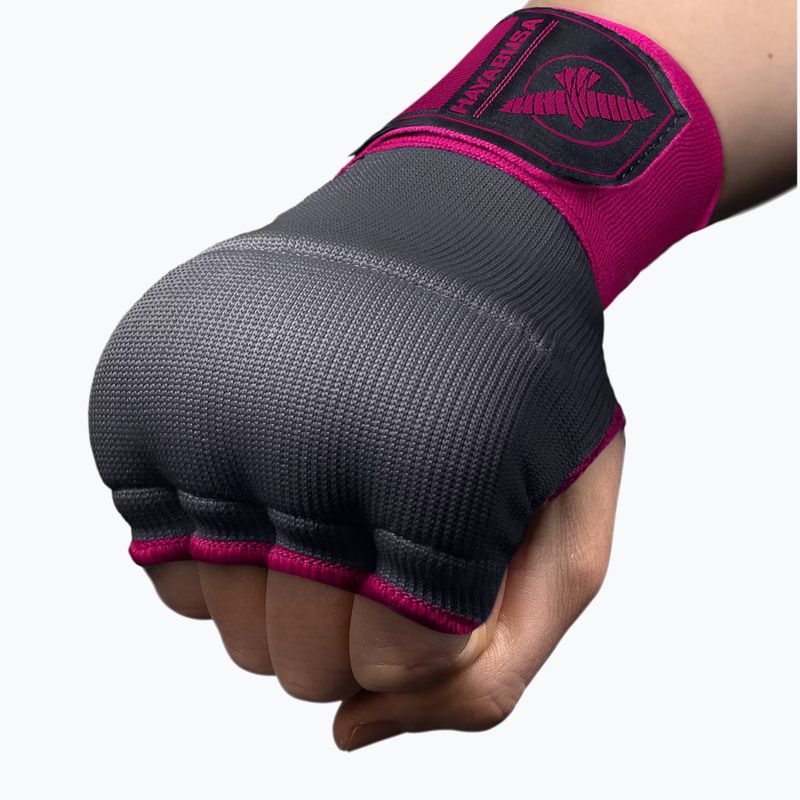 Hayabusa Quick Gel Hand Wraps guanti interni grigio/rosa 2