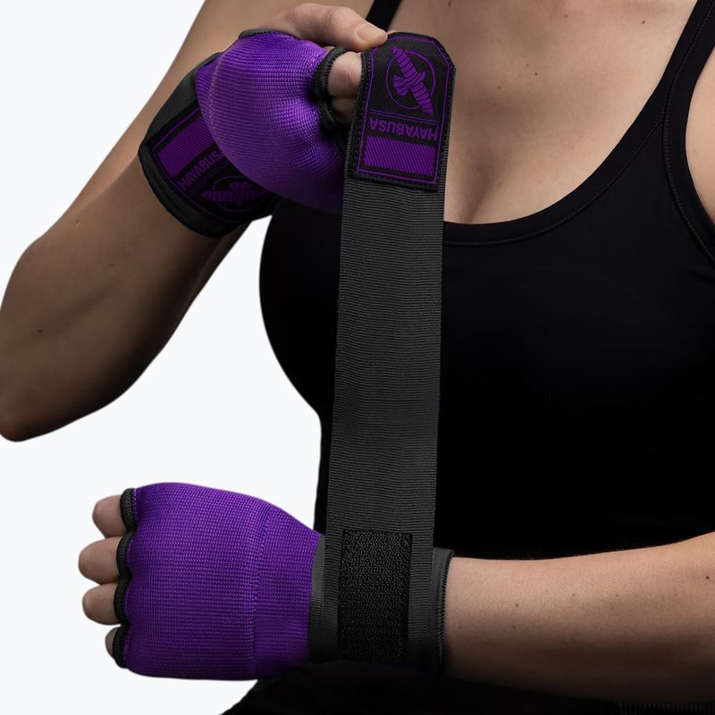 Hayabusa Quick Gel Hand Wraps guanti interni viola/nero 5