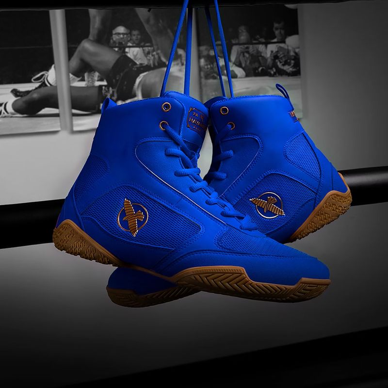 Scarpe da boxe Hayabusa Pro Boxing blu da uomo 5