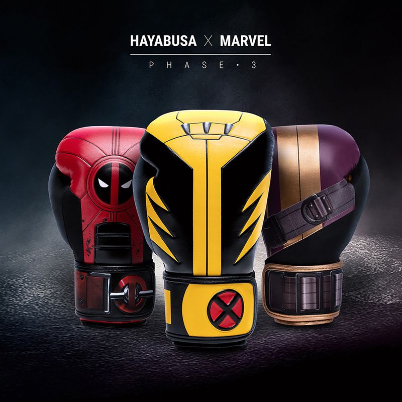 Guantoni da boxe Hayabusa Marvel's Batroc viola/oro 17