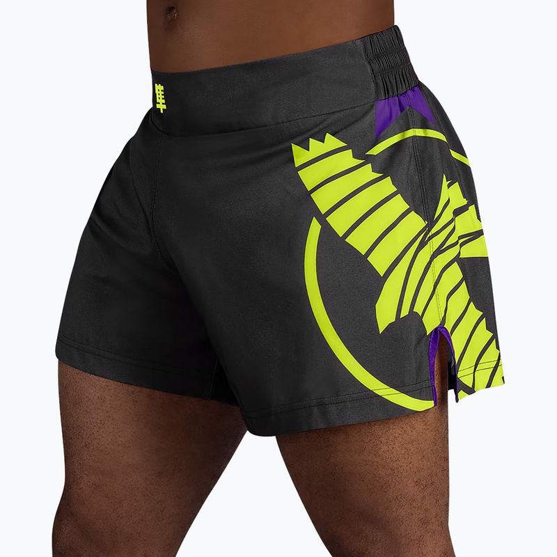 Pantaloncini da allenamento Hayabusa Icon Kickboxing uomo nero/giallo