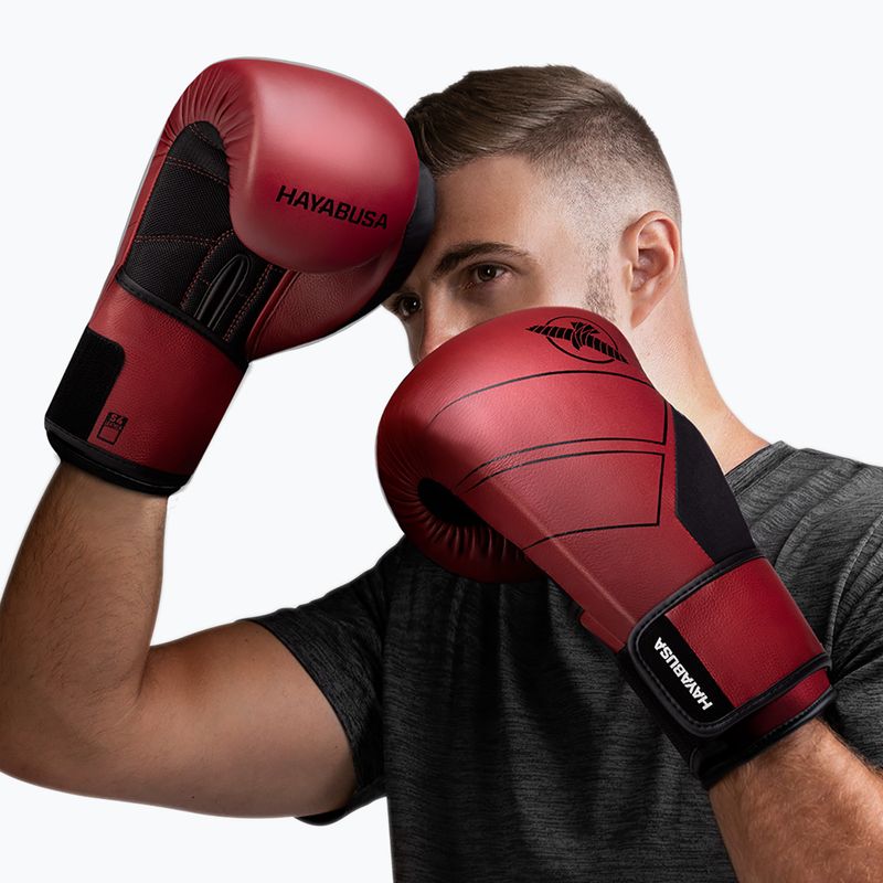 Guanti da boxe Hayabusa S4 in pelle rossa 9