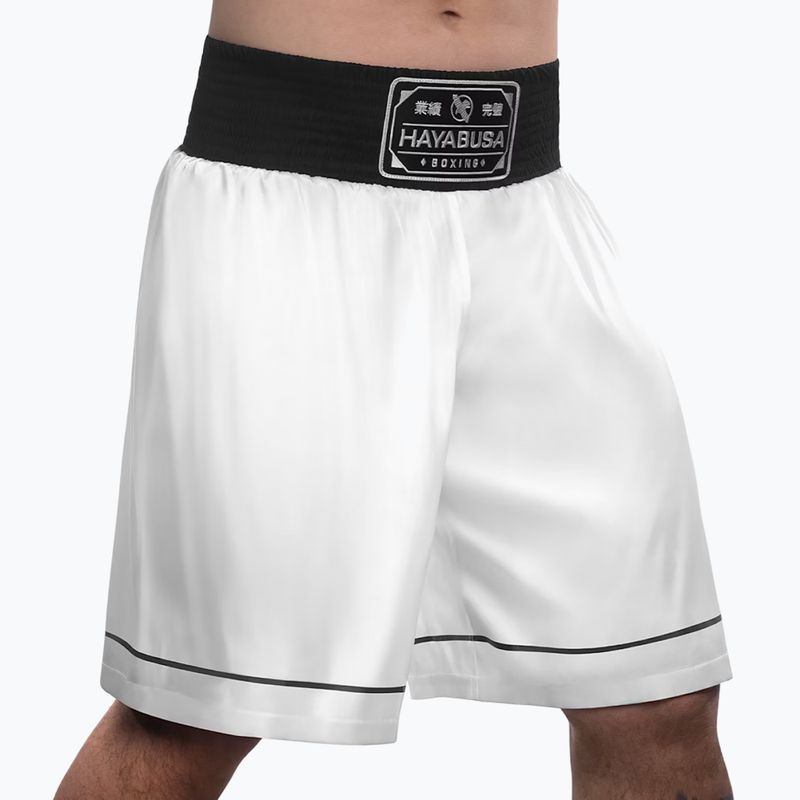 Pantaloncini da allenamento Hayabusa Pro Boxing bianchi 2