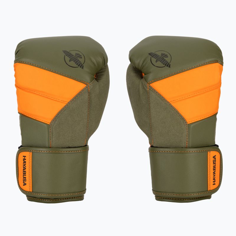 Guantoni da boxe Hayabusa T3 verde/arancio 2