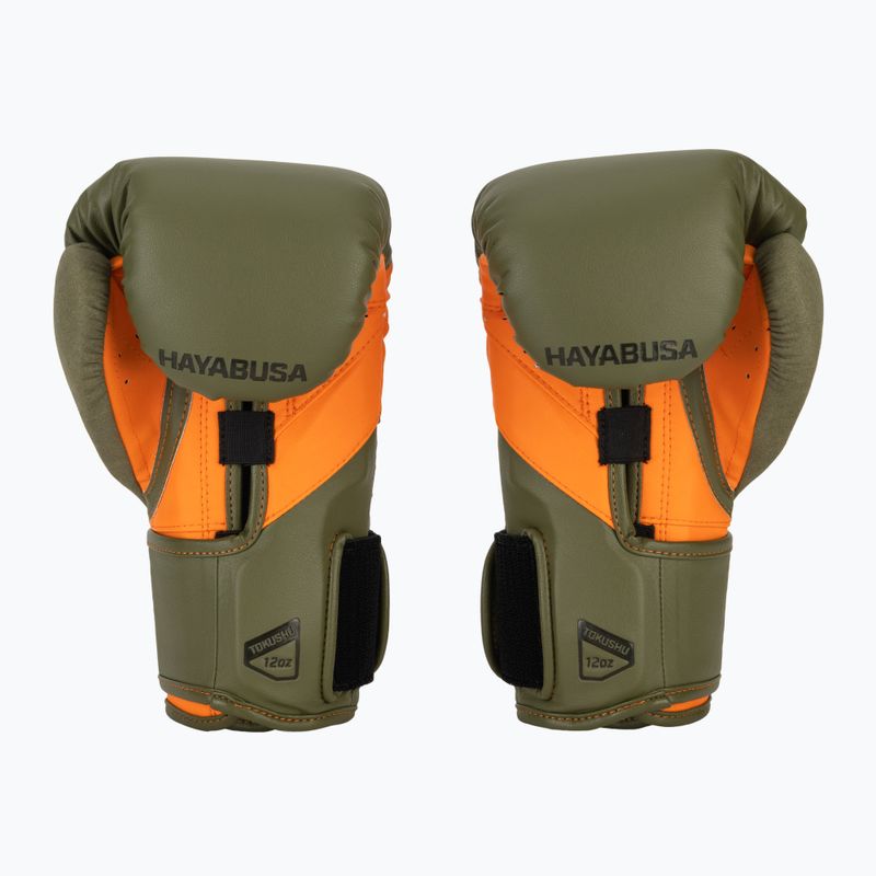 Guantoni da boxe Hayabusa T3 verde/arancio 3