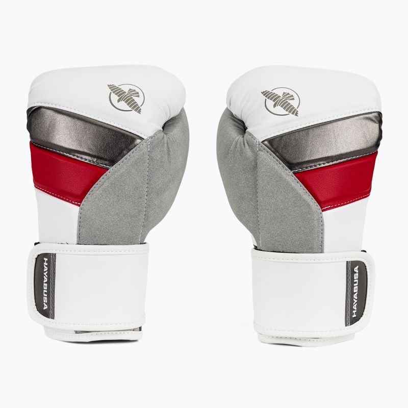 Guanti da boxe Hayabusa T3 bianco/rosso 2