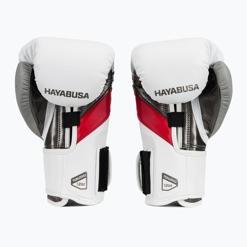 Guanti da boxe Hayabusa T3 bianco/rosso 3