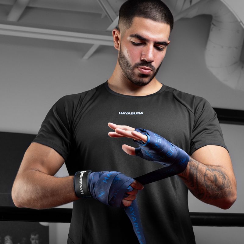 Fasce da boxe Hayabusa Deluxe Jacquard 450 cm blu 5