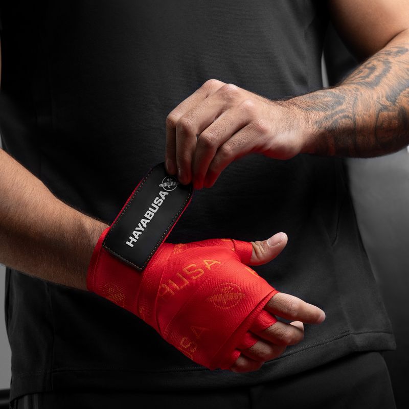 Fasce da boxe Hayabusa Deluxe Jacquard 450 cm rosso 7