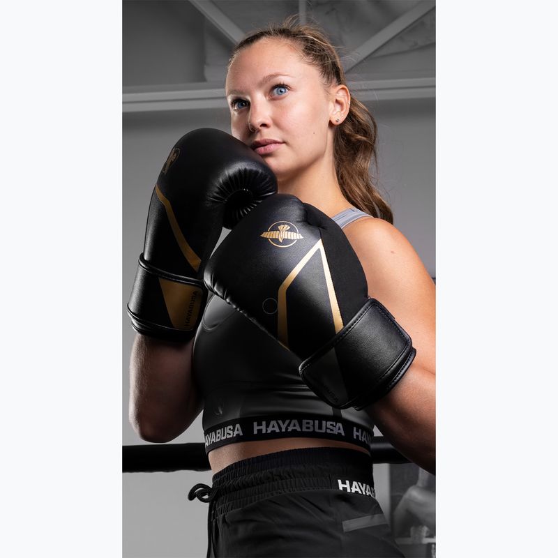 Guantoni da boxe Hayabusa E1 Boxing black/gold 9