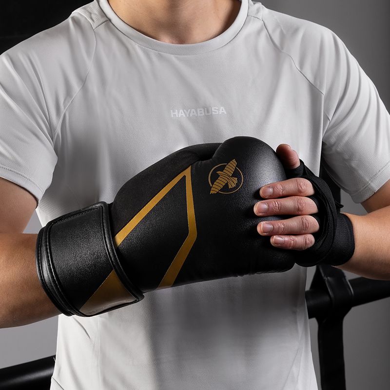 Guantoni da boxe Hayabusa E1 Boxing black/gold 12