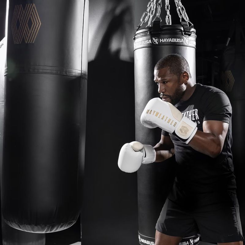 Guantoni da boxe Hayabusa Mayweather Champ bianco/oro 5