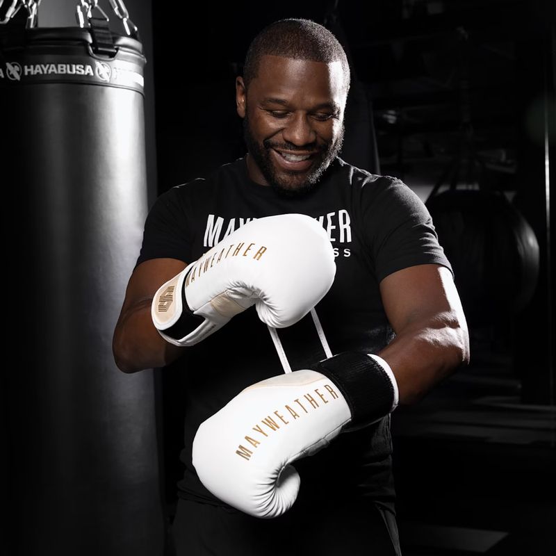 Guantoni da boxe Hayabusa Mayweather Champ bianco/oro 6