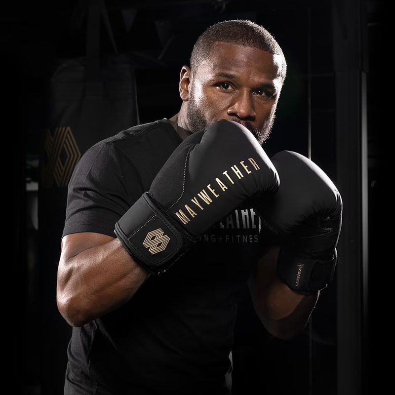 Guantoni da boxe Hayabusa Mayweather Champ nero/oro 5