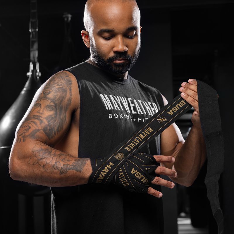 Bende da boxe Hayabusa Mayweather Stretch Hand Wraps 450 g black/gold 6