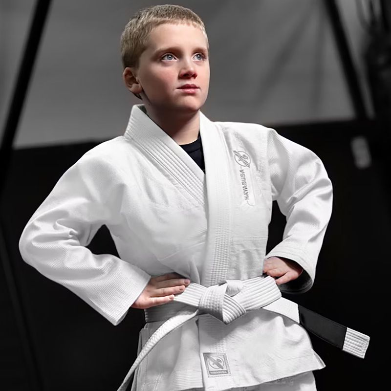 GI per bambini Brazilian jiu-jitsu Hayabusa Essential bianco 4