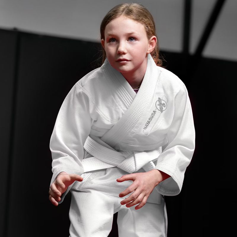GI per bambini Brazilian jiu-jitsu Hayabusa Essential bianco 5