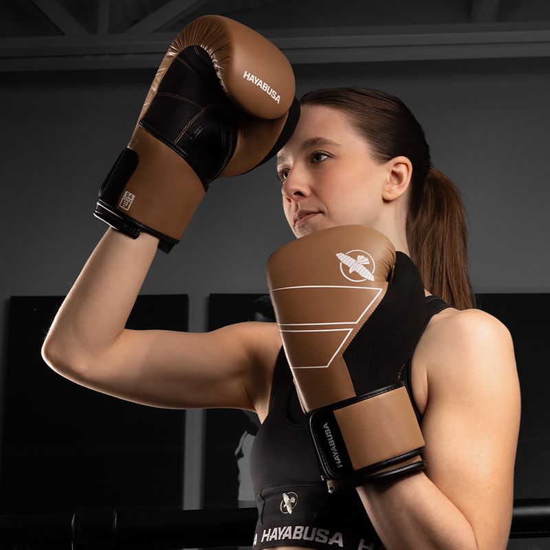 Guantoni da boxe Hayabusa S4 Leather golden brown 7